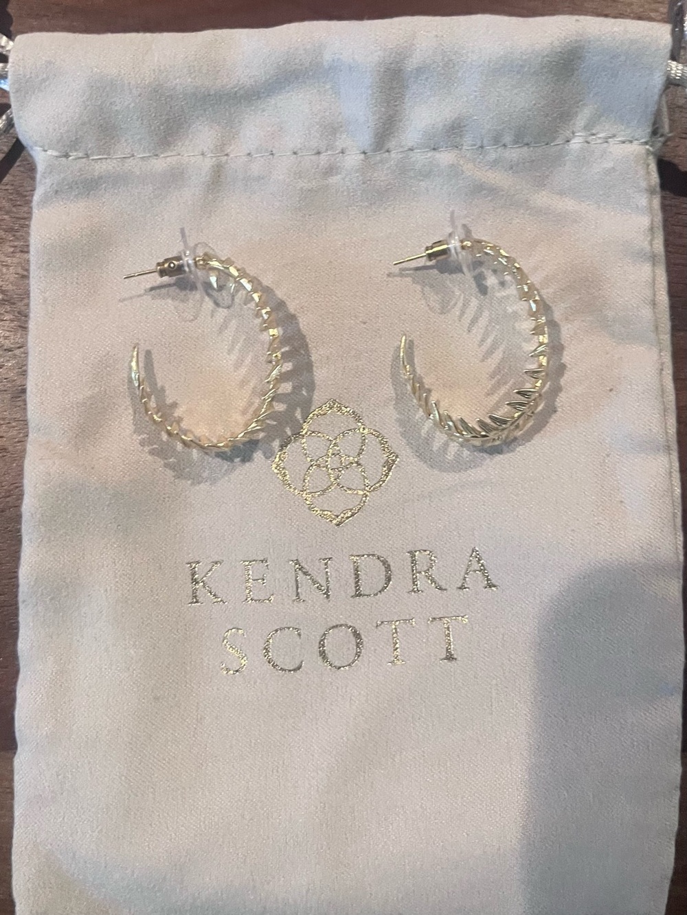 Kendra Scott Gold Faceted Hoop Earrings